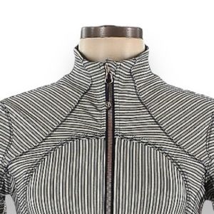 Lululemon Forme Jacket II *Textured Pibe Stripe Inkwell Blue Mojave Tan size 8